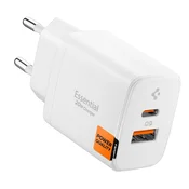 Stenski 20W polnilec Spigen EE202EU USB-C in USB - white