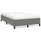 shumee vidaXL Posteljni okvir brez vzmetnice temno siv 120x190 cm blago
