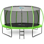 INLEA ULTIMATE Jump Trampolin 430 cm z notranjo zaščitno mrežo – svetlo zelena