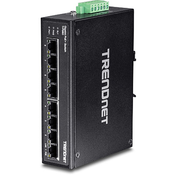 Trendnet TI-PG80 mrežni prekidac Neupravljano L2 Gigabit Ethernet (10/100/1000) Podrška za napajanje putem Etherneta (PoE) Crno