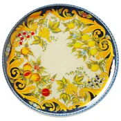 Hendi Trpežen porcelanski krožnik za pico Blackboard Napoli, premer 33 cm – KOMPLET 6 kosov