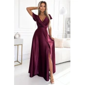 Womens glittery long dress with Numoco neckline