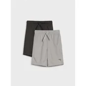 Sinsay - Kratke pantalone 2 pack Active - tamno siva