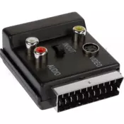 InLine 89959 prilagodnik za video kabel SCART (21-pin) 3 x RCA + S-Video Crno