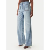 Just Cavalli Jeans hlače 80PAB5T2 CDWCH Mornarsko modra Straight Fit