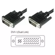 TECHly TECHly DVI priključni kabel DVI-I 24+5-polni vtič\, DVI-I 24+5-polni vtič 1.80 m črna ICOC-DVI-8900 DVI kabel, (20417866)