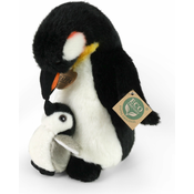 Plišana igračka Rappa Eko prijatelji -  Pingvin s bebom, 22 cm