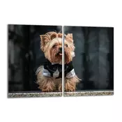 shumee Steklena zaščitna plošča za štedilnik 2x40x52 Dog