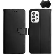 Eleganten ovitek etui iz naravnega usnja za Samsung A53, Črn