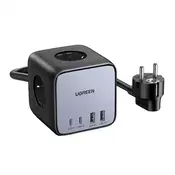 Ugreen kocka 65W USB USB C + 3 x AC uticnica crna (CD268)