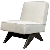 Casa Padrino luxury living room & hotel armchair white/black H. 73 cm - Luxury furniture