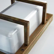 Moretti Luce Zunanja stenska svetilka Ice Cubic 3415, starinska medenina - Kovina