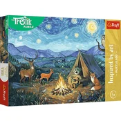 Trefl - Puzzle Družina Treflik: Ob ognju - 100 kosov
