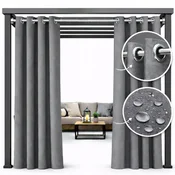 shumee Vodoodporna vrtna zavesa 155x240 na kolesih terasa balkon temno siva 1