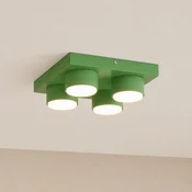 TK Lighting Stropna svetilka Brix, zelena, dolžina 23 cm, 4-žarnica, GX53 - Dnevna soba/jedilnica - Sodobni - Kovina