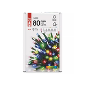 Emos Veriga s časovnikom 80 LED 8+5 m multicolor