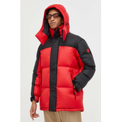 Pernata jakna HUGO za muškarce, boja: crvena, za zimu