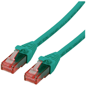 ROLINE Roline 21.15.2534 RJ45 omrežni kabel\, Patch kabel cat 6 U/UTP 1.50 m zelena 1 kos, (20420754)