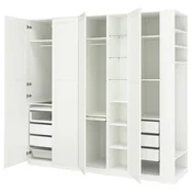 PAX/TYSSEDAL Garderobni sestav, bela bela/bela, 255x60x236 cm