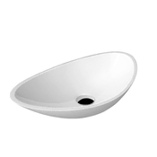 SAPHO Eleganten Umivalnik ROSSETA iz Litenega Marmorja, 56,4x32,3 cm, Bela