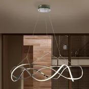 Schuller Valencia LED viseča luč Molly, triak z možnostjo zatemnitve, O 100 cm, krom - Dnevna soba/jedilnica - Kovina
