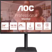 AOC E4 X24E4U racunalni monitor 61 cm (24) 1920 x 1200 pikseli Full HD LED Crno