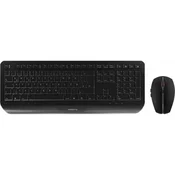 CHERRY GENTIX DESKTOP brezžični komplet tipkovnice in miške, črn