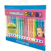 Flomasteri Mitama - Glitter, 16 boja