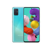 Samsung Galaxy A71, blue promo