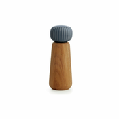 Mlinček za začimbe iz hrastovega lesa z antracit-sivimi porcelanastimi detajli Kähler Design Hammershoi, višina 17,5 cm