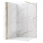 Stena za prhanje Rea Flexi Transparent/Gold 120