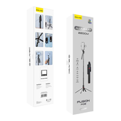 Blavec Selfie Stick Aluminium Fusion P08 stojalo + daljinski upravljalnik + 1 lučka - 220 cm -črn