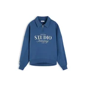 TOMMY HILFIGER Majica STUDIO TOMMY safir/temno siva