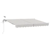 Povlacivi tende Svijetlo siva i bijela. 450 × 300 cm Poliester