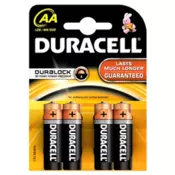 DURACELL alkalna svinčna baterija Basic (AA), 4 kosi