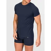 zd ZERO DEFECTS Spodnja majica Crew-neck Egiptian cotton mornarska