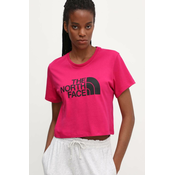 Pamučna majica The North Face za žene, boja: ružičasta, NF0A87NAPYI1