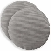 vidaXL Prevleka za blazino 2 pcs HEERLEN Svetlo siva O 50 cm korduroy