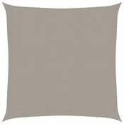 Vidaxl Senčno jadro 160 g/m2 kvadratno svetlo sivo 3,6x3,6 m HDPE