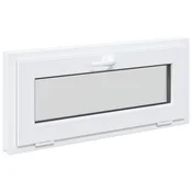 Vidaxl Okno za klet RISOR 90 x 40 cm PVC in steklo Antracit