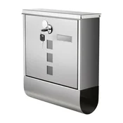 Songmics Poštni nabiralnik 11x37x37 cm srebrne barve