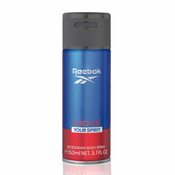 Reebok Move Your Spirit poživitveno pršilo za telo za moške 150 ml