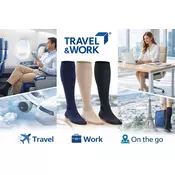 POTOVALNE KOMPRESIJSKE NOGAVICE TRAVEL & WORK Barva nogavic: bež, Velikost obutve: 5