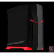SilverStone RAVEN RVX01BR-W USB 3.0, Tower ATX, w/ window kit, 3 x AP122 included, Black with red trim [24]