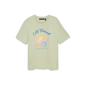 VERO MODA Majica VMNINNA MIA modra/limona/pastelno zelena/roza