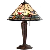 Casa Padrino luxury Tiffany table lamp multicolored/antique bronze A� 40 x H. 62 cm - Tiffany desk lamp - Living room decoration lamp - Desk decoration lamp - Luxury Tiffany lights