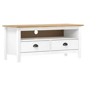 TV ormaric Hill bijeli 110 x 40 x 47 cm od masivne borovine