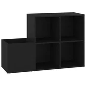Vidaxl omara za čevlje črna 105x35,5x70 cm iverna plošča