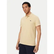 Lacoste Polo majica DH5522 Svetlo bež Slim Fit
