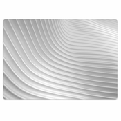 Decormat Podloga za zaščito tal Beli utori 120x90 cm 15 cm